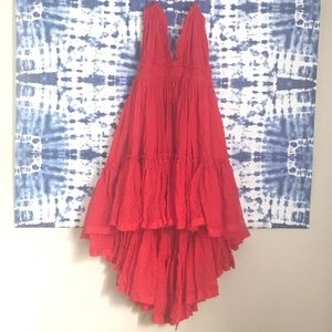 FREE PEOPLE electric red dress